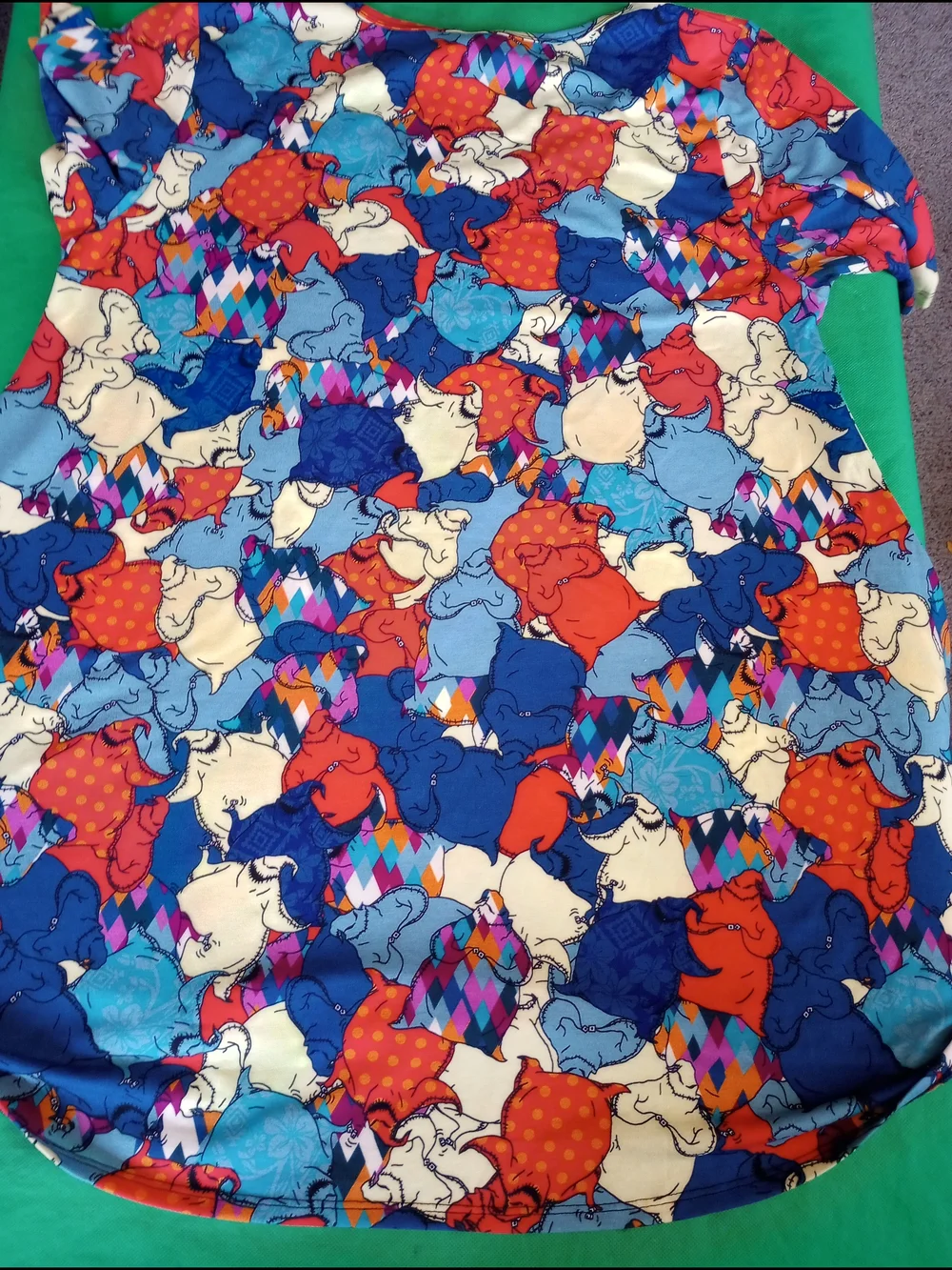 LuLaRoe Disney Oogie Boogie Pastel  Print Top - Pink, Blue, Cream - Picture 4 of 4